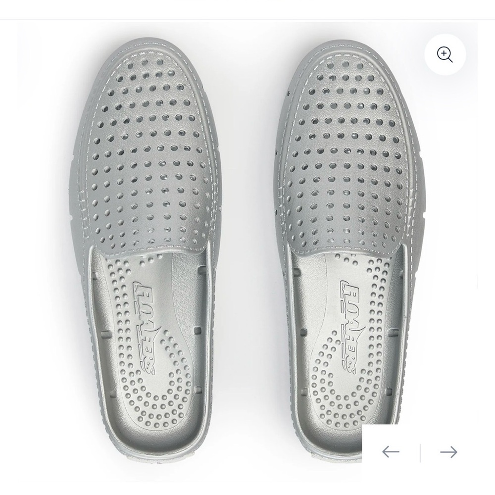 Floafers Sunset Slide Silver Slip-On Shoes M8/W10 - Picture 2 of 6